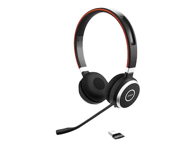 Jabra Evolve 65 SE Noise Canceling Bluetooth USB-A Stereo Mobile Headset, Unified Communications Cer