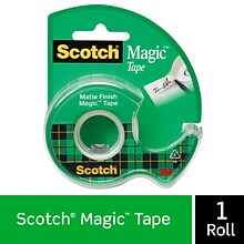 Scotch® Magic™ Invisible Tape with Refillable Dispenser, 3/4 x 8.33 yds., 1 Roll (105)