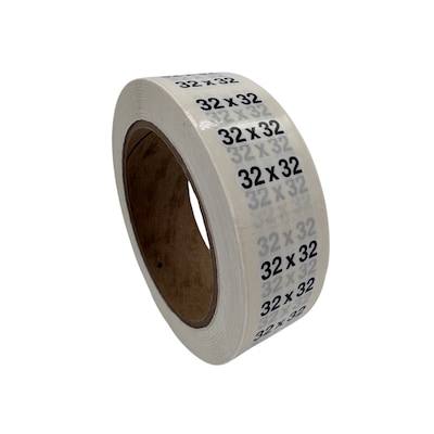 Nahanco 32 x 32 Plastic Size Marker, Clear/Black/White, 250/Roll (DSM-264)