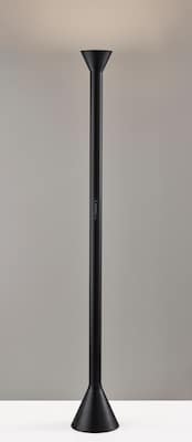 Adesso Greer LED Torchiere 70H Matte Black Floor Lamp (4219-01)
