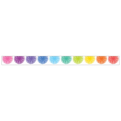 Teacher Created Resources Colorful Poms Scalloped Die-Cut Border Trim, 3 "x 2.92', Multicolor, 6/Bundle (TCR6919-6)