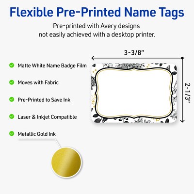 Avery Rectangle Laser/Inkjet Multipurpose Labels, 2-1/3 x 3-3/8, White, 80/Pack (19479371044)