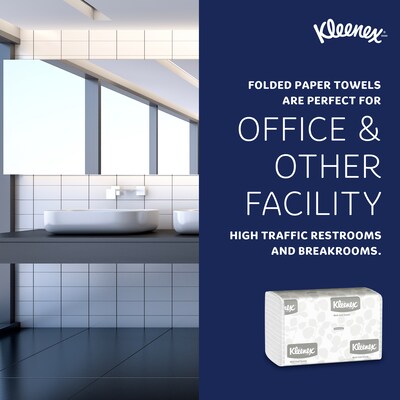 Kleenex Recycled Multifold Paper Towels, 1-ply, 150 Sheets/Pack, 8 Packs/Carton (02046)