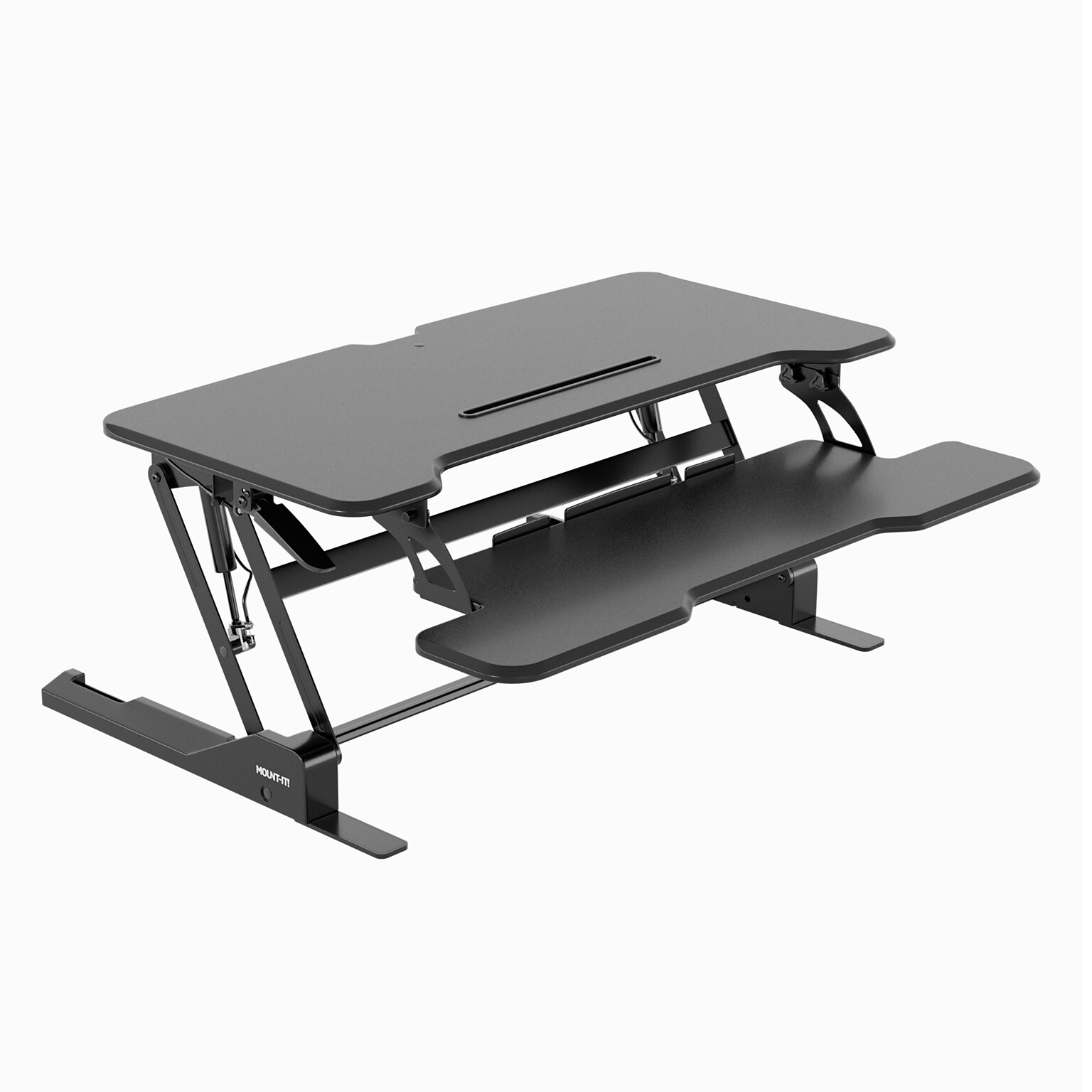 Mount-It! 38W Manual Rectangular Adjustable Standing Desk Converter, Black (MI-15009)
