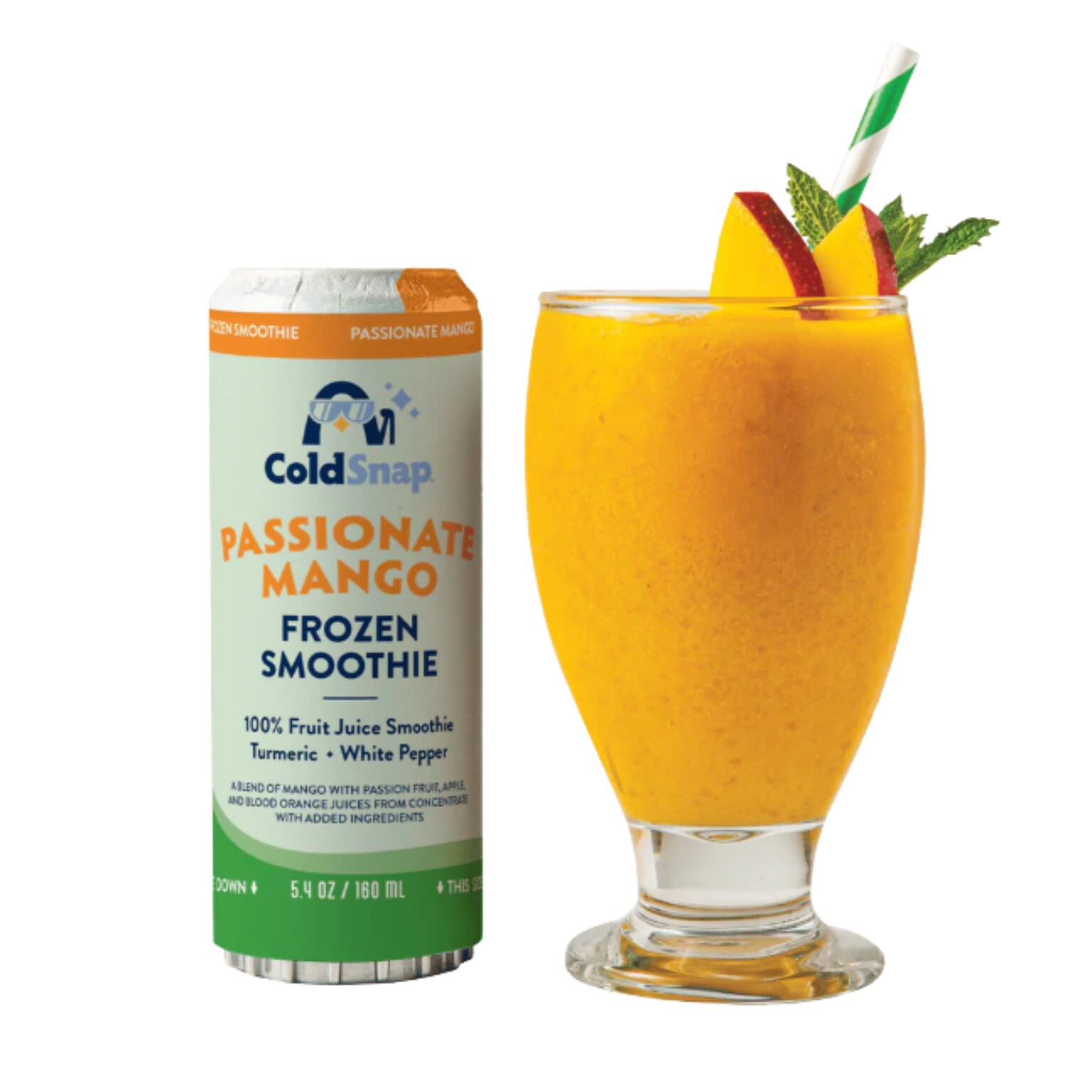 ColdSnap Passionate Mango Smoothie Mix, Single Serve Pods, 12 Pods/Pack, COLDSNAP MACHINE REQUIRED (600044)