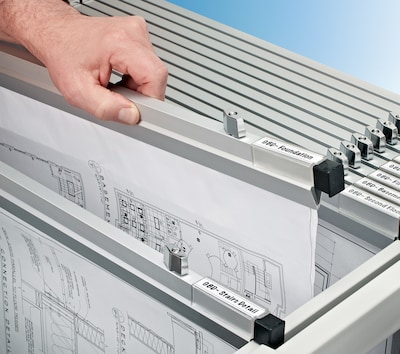 AdirOffice Hanging Clamp Document Holder, 18", Horizontal, Silver Aluminum, 12/Pack (ADI6016--2)