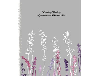 2024 House of Doolittle Wild Flower 8.5 x 11 Weekly & Monthly Appointment Book, Multicolor (287-74