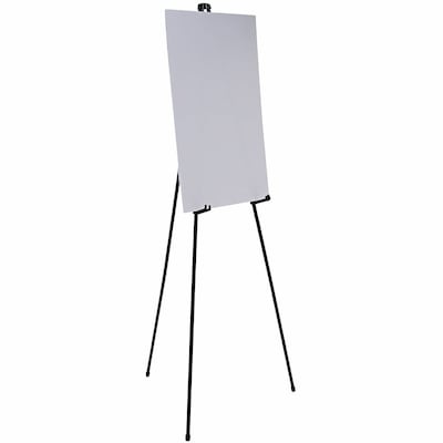 Lorell Presentation Easel, 63, Height Adjustable, Black Aluminum/Steel/Metal (LLR43027)