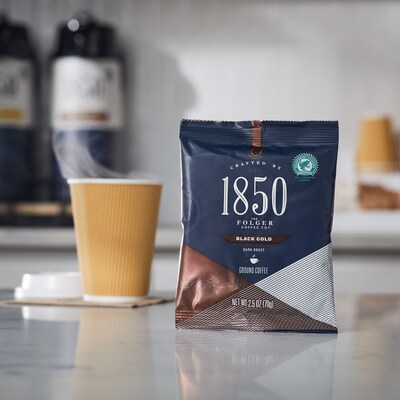 1850 Black Gold Coffee Fraction Pack, Dark Roast, 2.5 oz., 24/Carton (SMU02151)
