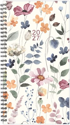 2027 Willow Creek Garden Botanical 3.5 x 6.5 Calendar Year Weekly & Monthly Standard Planner, Assorted Colors (67345)