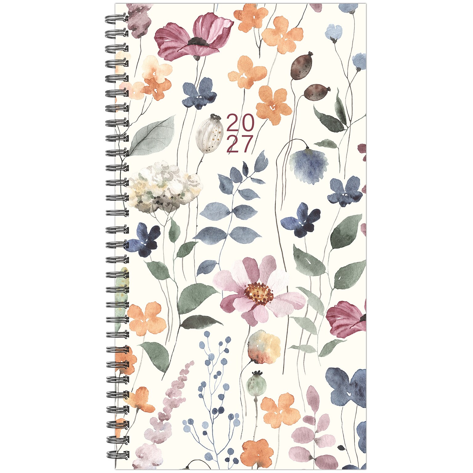 2027 Willow Creek Garden Botanical 3.5 x 6.5 Calendar Year Weekly & Monthly Standard Planner, Assorted Colors (67345)