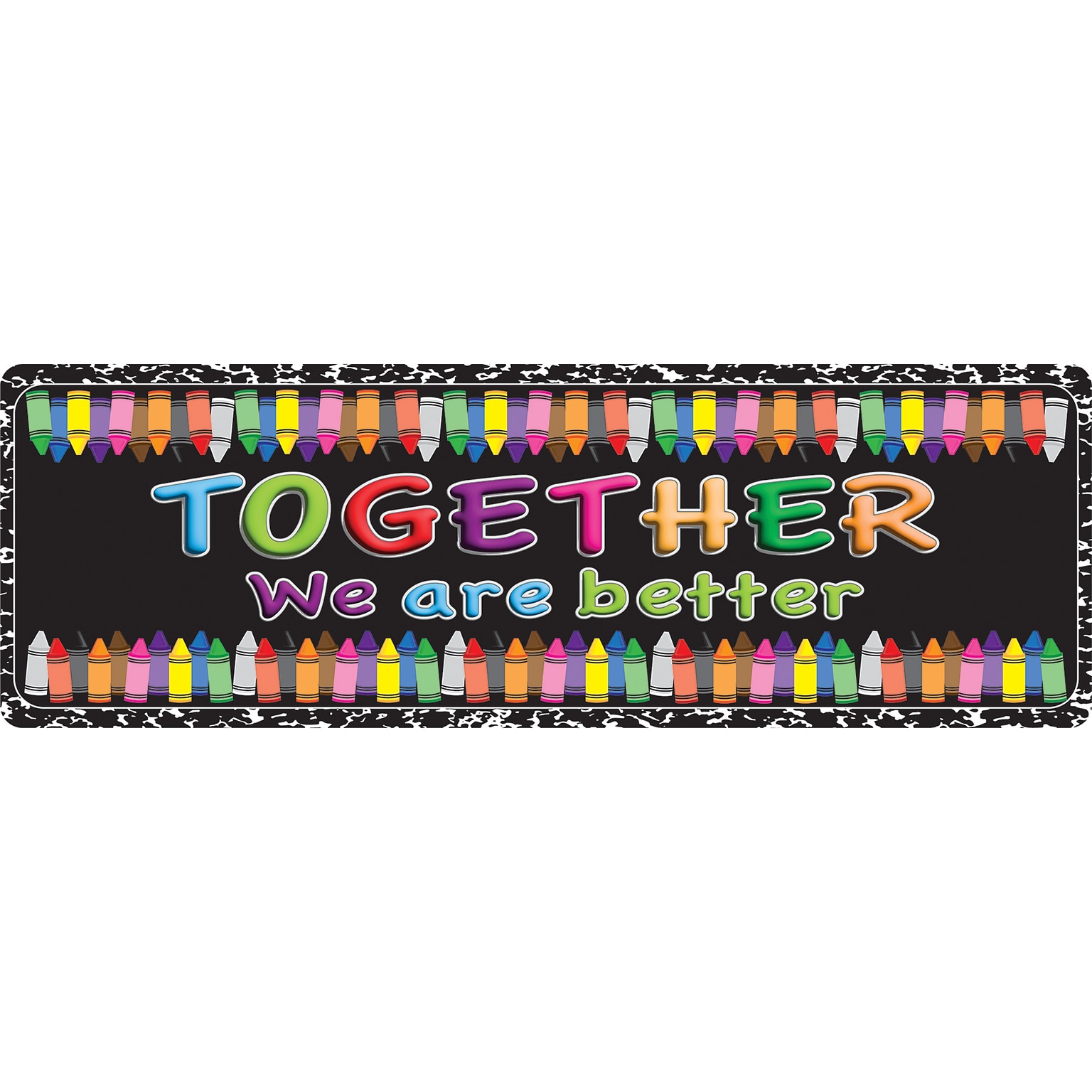 Ashley Productions The Original Fun Mat, Mat Runner, 15.5 x 47, Together we are Better (ASH91408)