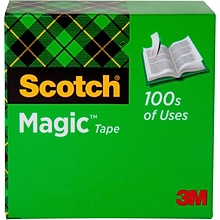 Scotch Magic Invisible Tape Refill, 1/2 x 36 yds., 12 Rolls/Pack (810)