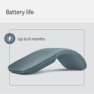 Microsoft Surface Arc Wireless Curved Ambidextrous BlueTrack Mouse, Ocean (EP2-32755)