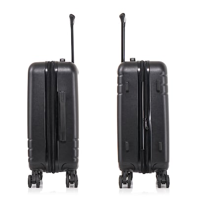 DUKAP Zahav 21.04" Hardside Carry-On Suitcase, 4-Wheeled Spinner, TSA Checkpoint Friendly, Black (DKZAH00S-BLK)