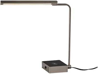Adesso Sawyer LED Desk Lamp, 24.5, Brushed Steel/Black (3039-22)