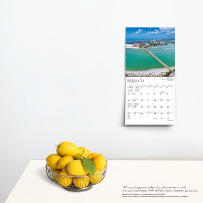 2024 BrownTrout Florida Coast 7" x 14" Monthly Wall Calendar (9781975462680)