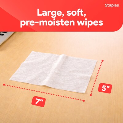 Staples Screen Cleaning Wipes, 100/Tub (ST61847)