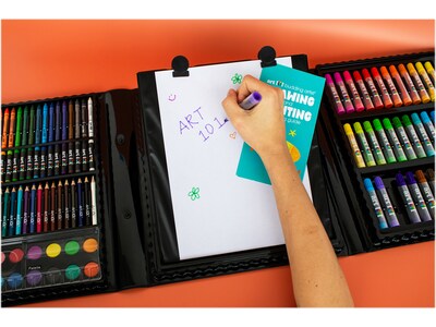 Art 101 Budding Artist Pop-Up Easel 150 Piece Doodle and Color Art Set