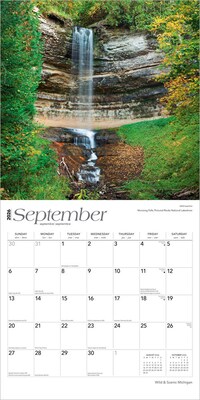 2026 BrownTrout Michigan Wild & Scenic 12" x 12" Monthly Wall Calendar (9798330704590)