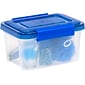 Iris WeatherPro 6.5 qt. Latch Lid Storage Bin, Clear/Blue (500198)