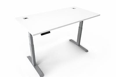Boss Office Products 60W Electric Rectangular Adjustable Standing Desk, White (SGSD034WT)