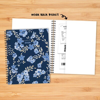 2026 Willow Creek Blue Floral 8.5" x 11"  Weekly & Monthly Planner, Paperboard Cover (56707)