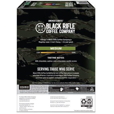 Black Rifle Coffee Company Just Black Coffee Keurig® K-Cup® Pods, Medium Roast, 22/Box (5000384042)