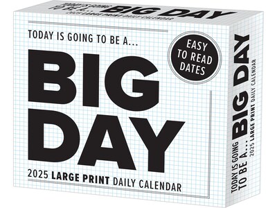 2025 Willow Creek Big Day 5.86 x 4.72 Day-to-Day Calendar, White/Black (40676)