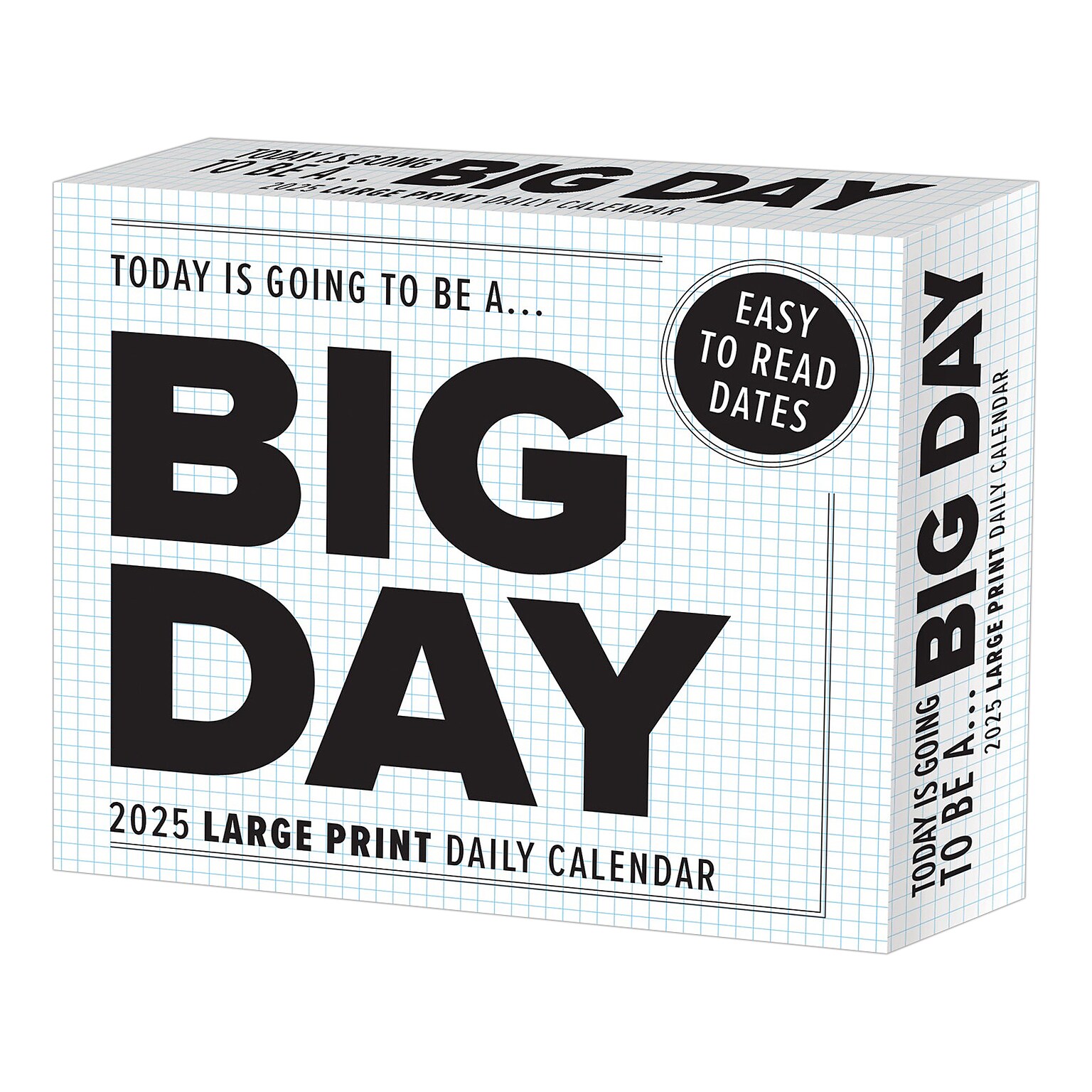 2025 Willow Creek Big Day 5.86 x 4.72 Day-to-Day Calendar, White/Black (40676)