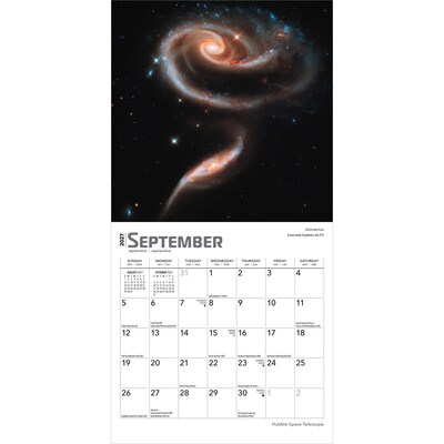 2027 BrownTrout Hubble Space Telescope 7" x 7" Monthly Wall Calendar (9798330709656)