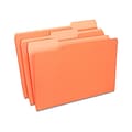 Quill Brand® File Folders, Assorted Tabs, 1/3-Cut, Legal, Orange, 100/Box (741013OE)