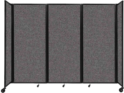 Versare The Room Divider 360 Freestanding Folding Portable Partition, 82H x 102W, Charcoal Gray Fa