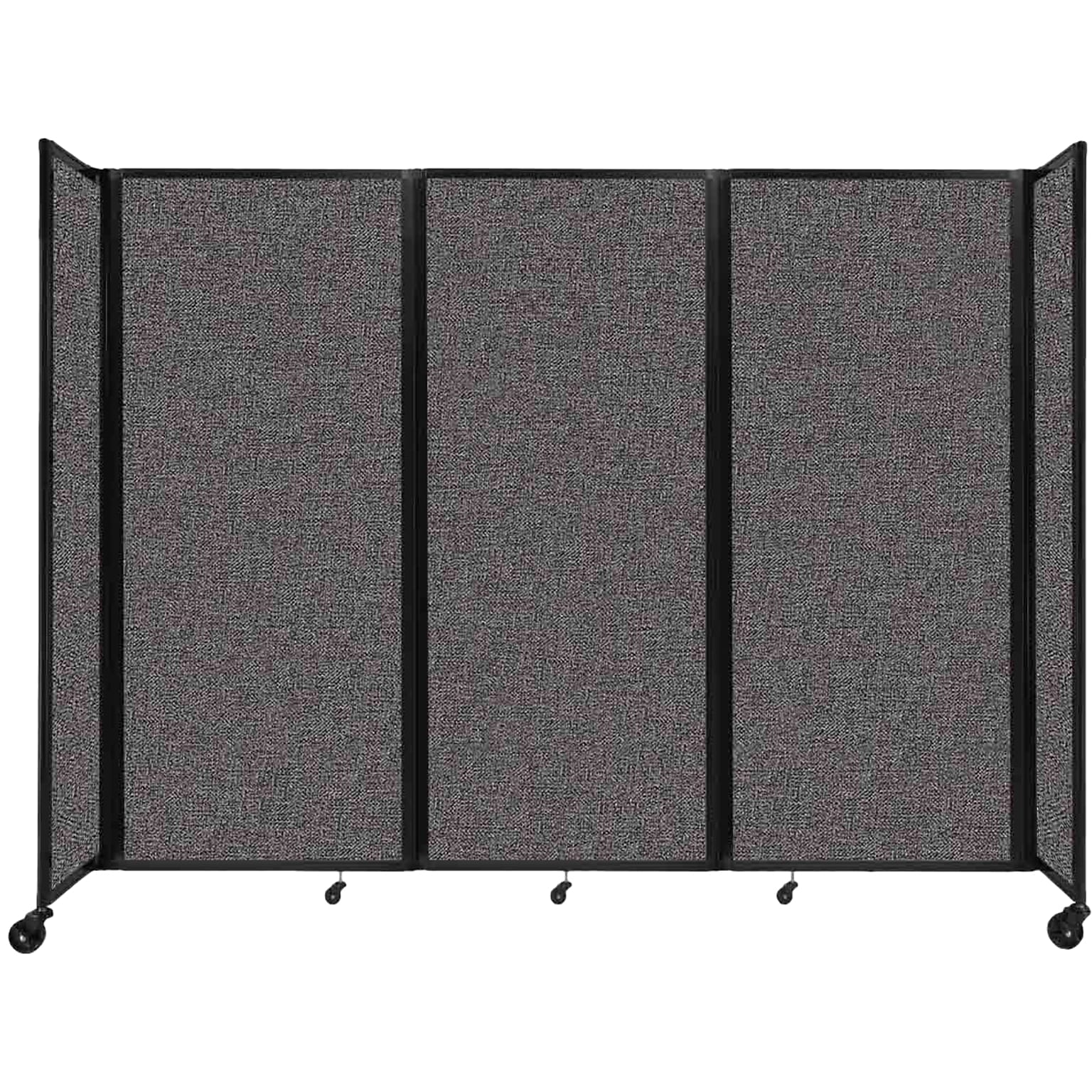 Versare The Room Divider 360 Freestanding Folding Portable Partition, 82H x 102W, Charcoal Gray Fabric (1182307)