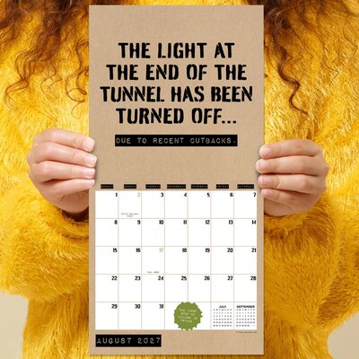 2027 TF Publishing Anti-Affirmations & Sarcasm 7" x 7" Monthly Wall Calendar, Multicolored (27-2100)