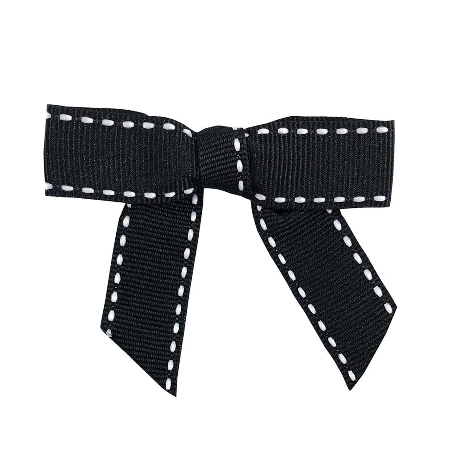 JAM Paper Grosgrain Bows, Black/White, 100/Pack (52640349329)