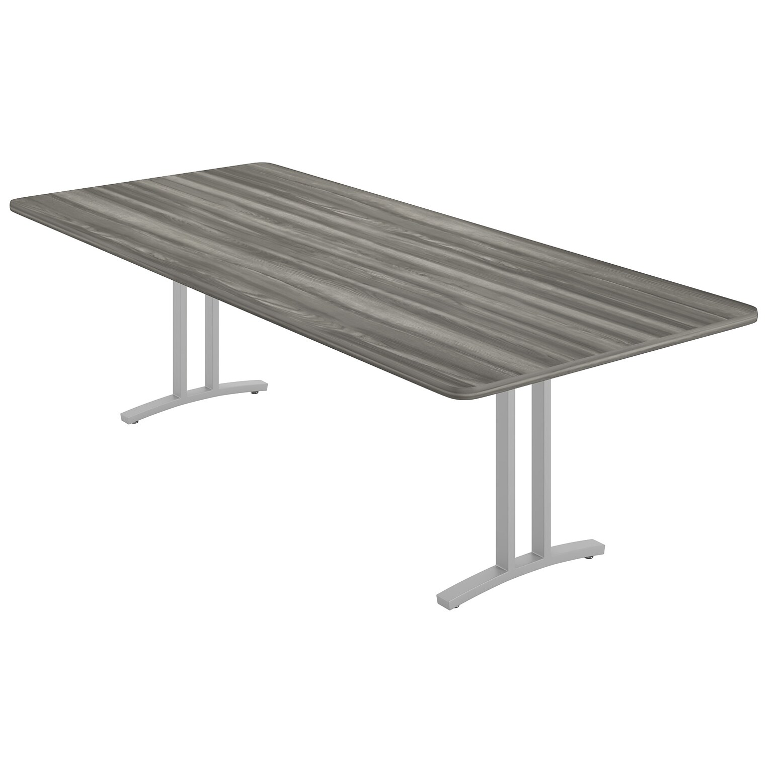 Correll Curvature Collection 96W x 42D Conference Table, New England Driftwood (CC4296R-52-14-52)