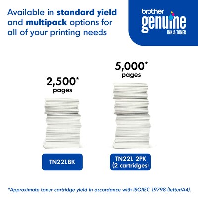 Brother TN-221 Black Standard Yield Toner Cartridge (TN221BK)