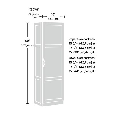 Sauder Sauder Select 60" H Storage Cabinet with  Shelves Cinnamon Cherry Finish finish (419620)