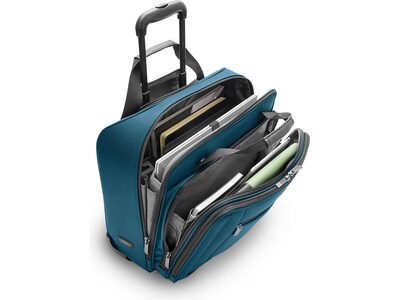 Solo New York Bryant 17.3" Polyester Rolling Laptop Bag, Blue Lagoon (PT138-20)