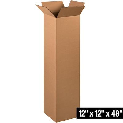 12 x 12 x 48 Heavy Duty Shipping Boxes, 48 ECT, 10/Bundle (HD121248DW)