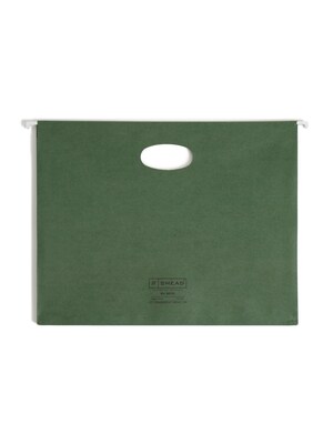 Smead 100% Recycled Hanging File Jacket, 3 1/2 Expansion, Letter Size, Standard Green, 10/Box (6422