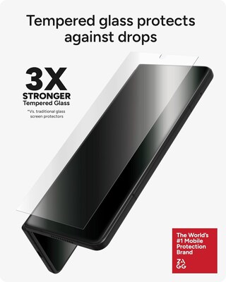Zagg Glass+ Scratch-Resistant Tempered Glass Screen Protector for Samsung Galaxy Z Fold7 (200119734)