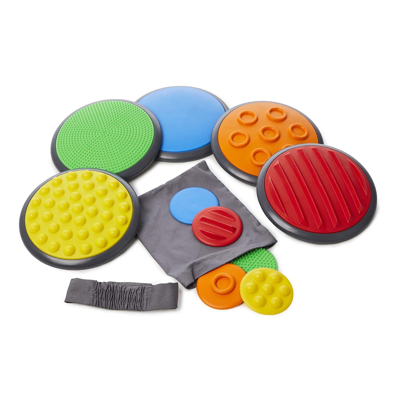 Gonge Tactile Discs, Assorted Colors, 5/Set