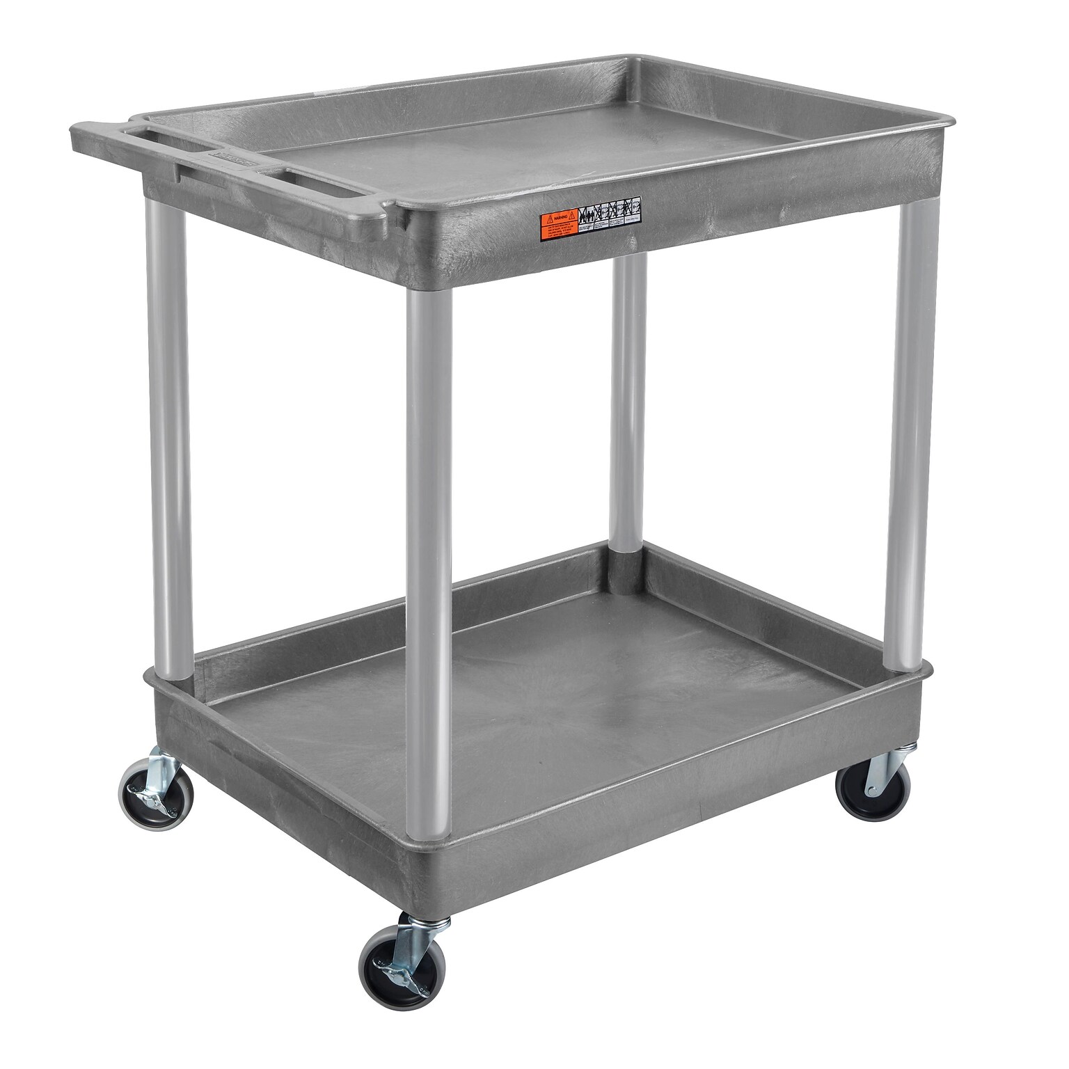 Luxor ENDURA XL 2-Shelf Utility Cart, Gray (TC11-G)