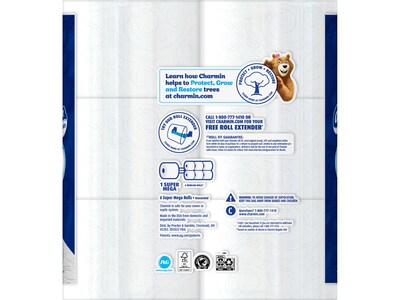 Charmin Ultra Soft Mega XL Toilet Paper, 2-Ply, White, 366 Sheets/Roll, 6 Rolls/Pack, 3 Packs/Carton (01568)