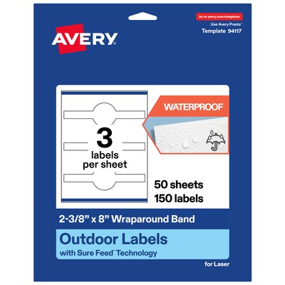Avery Cigar Laser Multipurpose Labels, 2-3/8 x 8, White, 150/Box (19479399162)