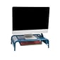 Mind Reader Monitor Stand with Paper Tray, Metal, Turquoise (MESHMONSTA-TUR)