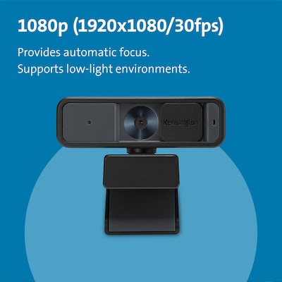 Kensington W2000 1080p Auto Focus Webcam, Black (K81175WW)