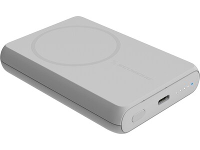 scosche GoBat MagSafe Wireless Power Bank, 5000mAh, White (PBQ5MSWT-SP)